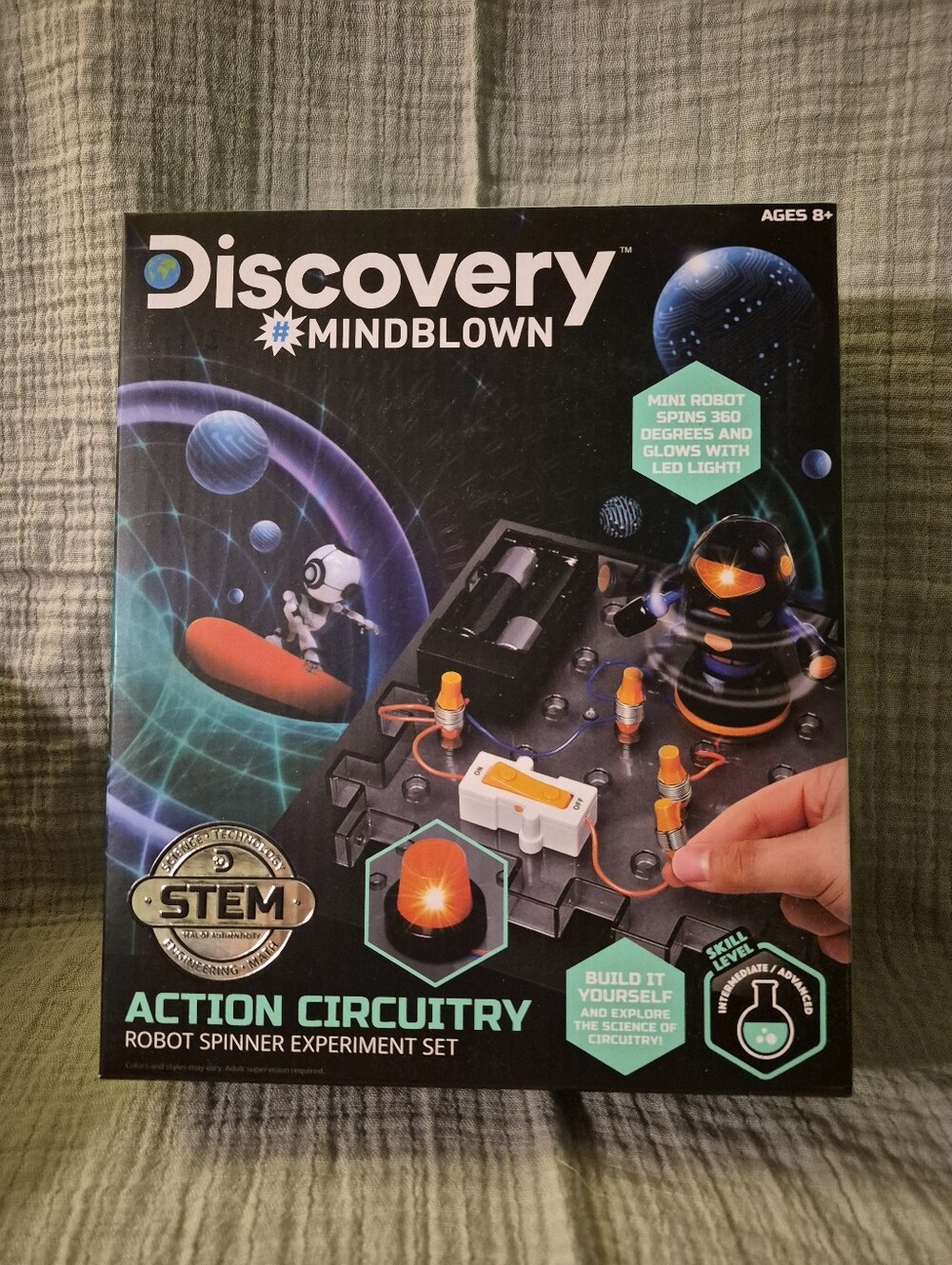 Discovery Action Circuitry Robot Spinner Experiment Set - Black & Orange-A